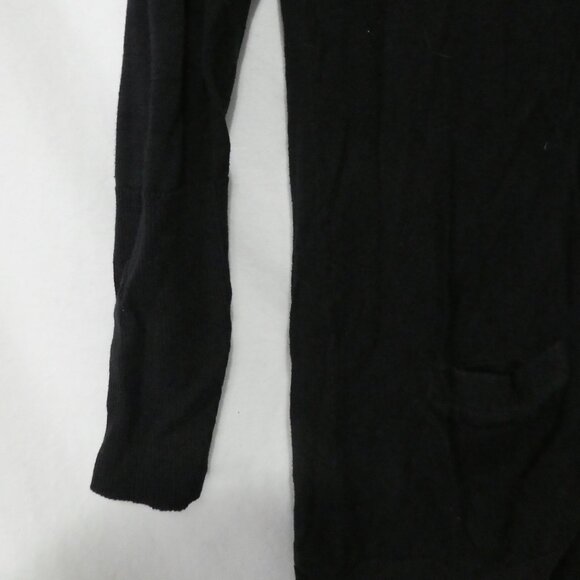 JACOB | medium | Lightweight Black Long Sleeve V-Neck Button-Up Cardigan - Picture 6 of 14